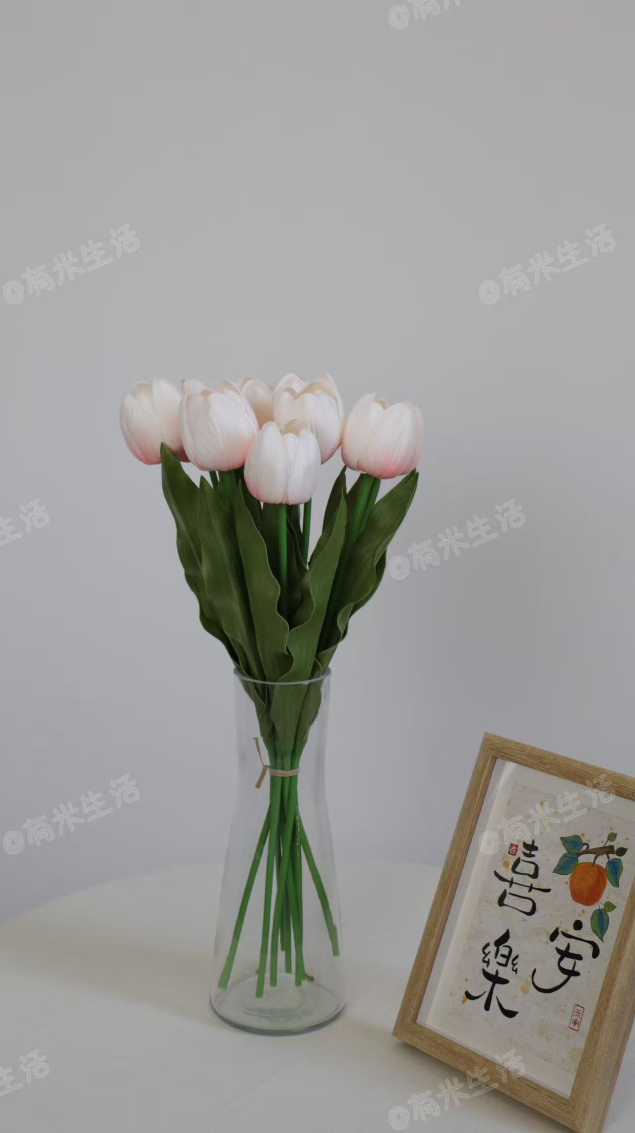 大郁金香假花仿真花摆设房间卧室客厅家居装饰餐桌摆件