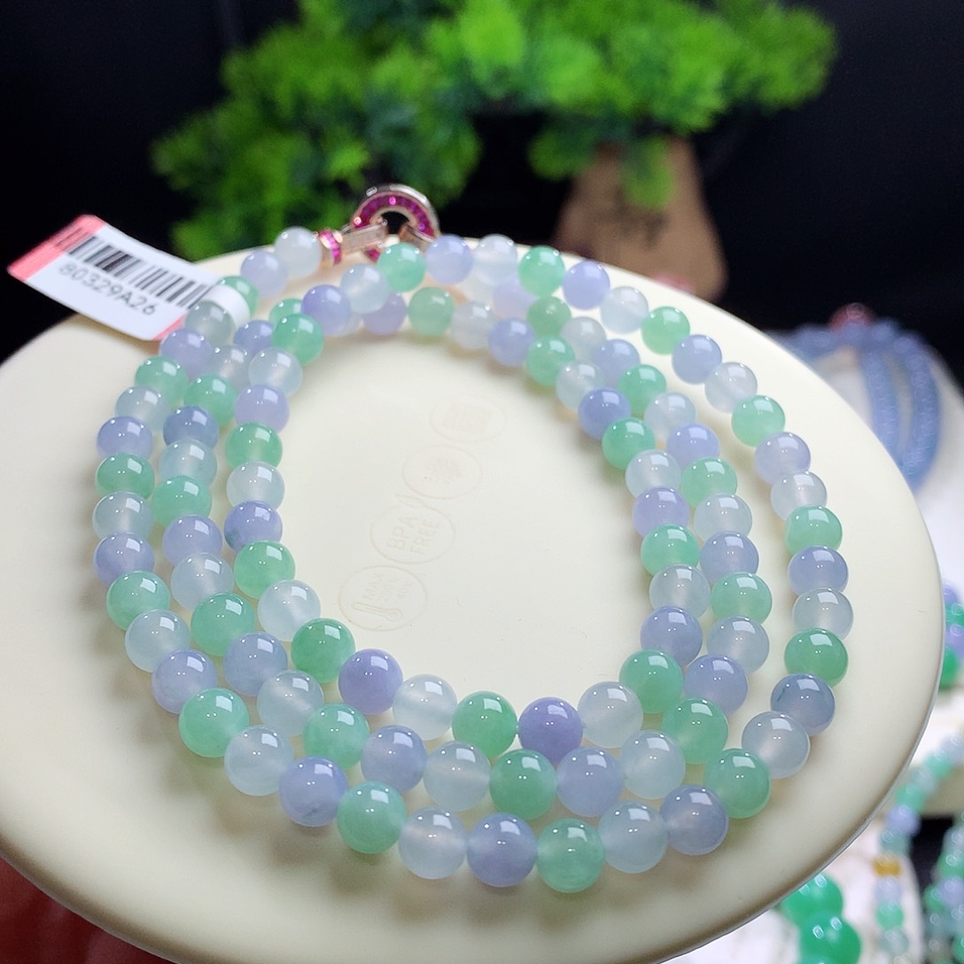 项链未镶嵌翡翠卡6mm