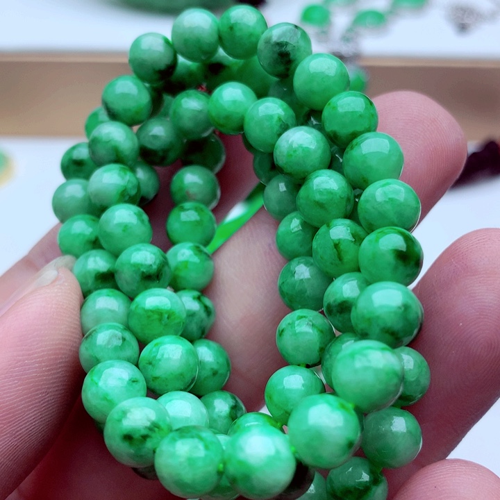 翡翠未镶嵌毛衣链