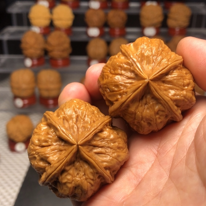 把件文玩核桃17战斧四棱