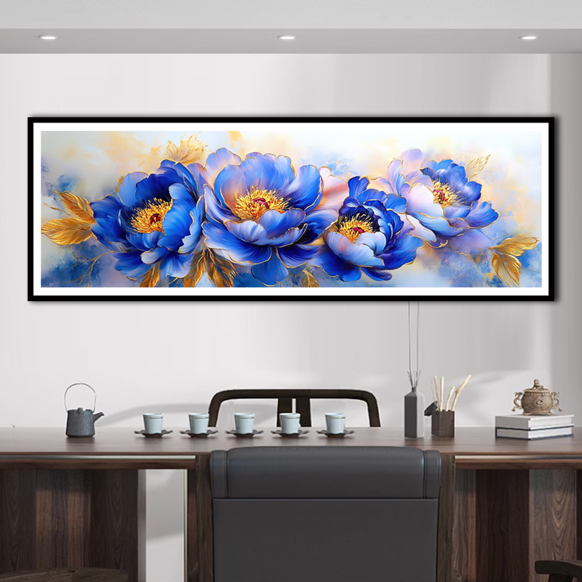 【新疆长绒棉双纱棉礼盒版】7182静临风十字绣 牡丹客厅画 53色