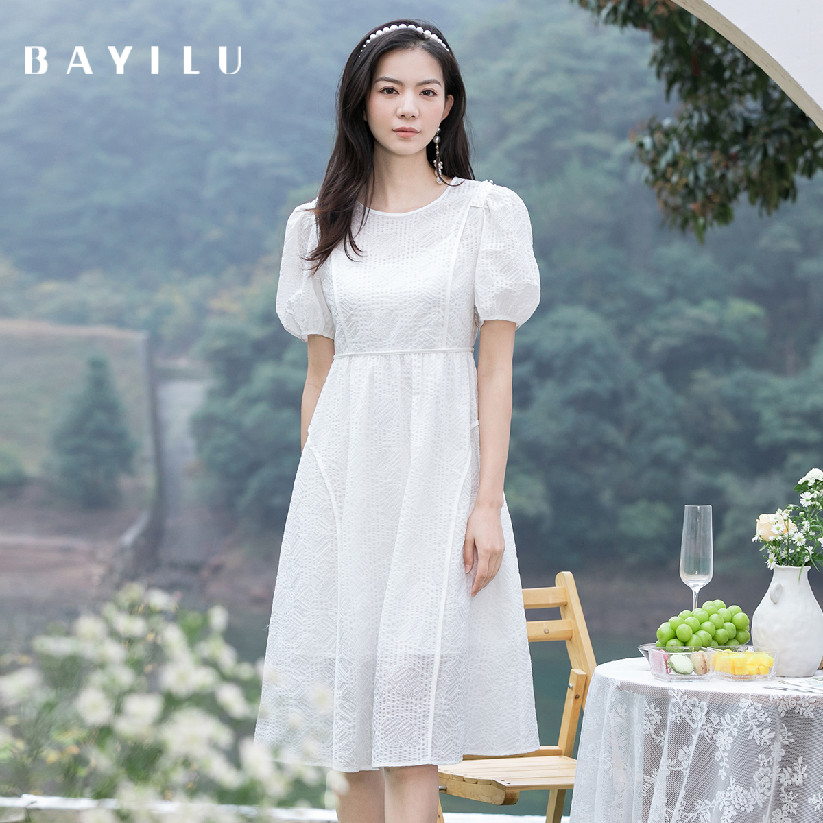 【品牌甄选】芭依璐女装夏季新款时尚连衣裙86L7658