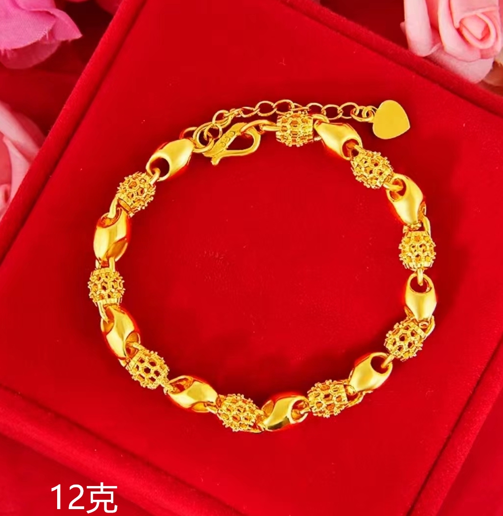 合金手链 合金【玲珑手链】时尚经典百搭潮流女士金色气质精美