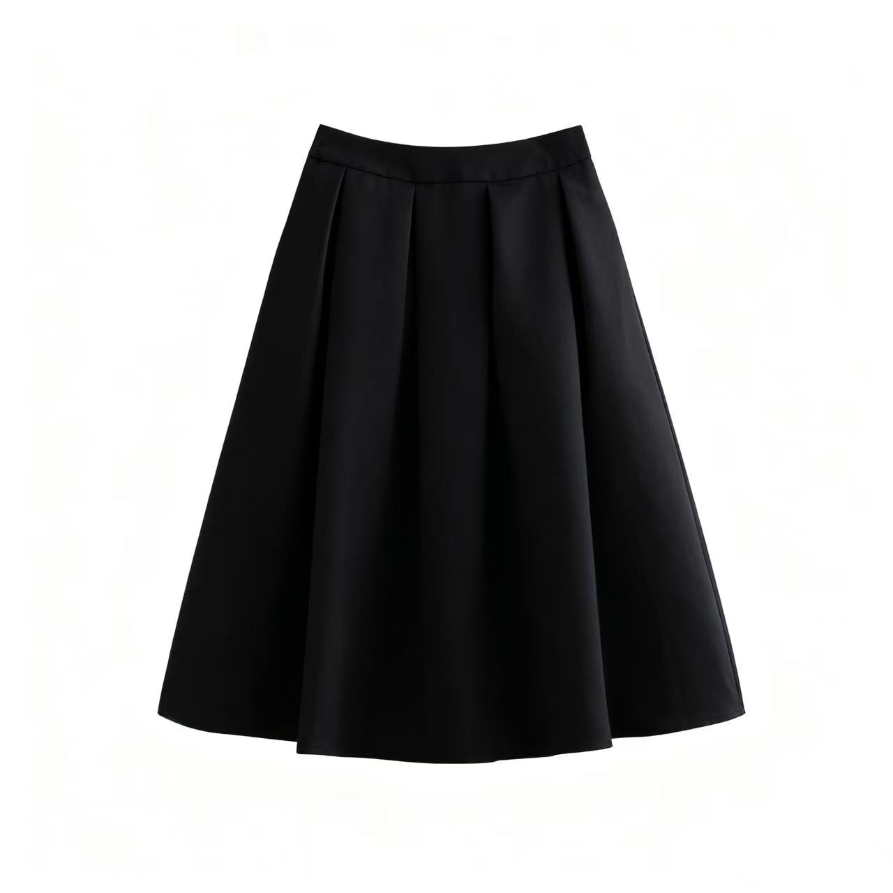 秋冬女装半身裙百搭显瘦百褶半身裙赫本裙905