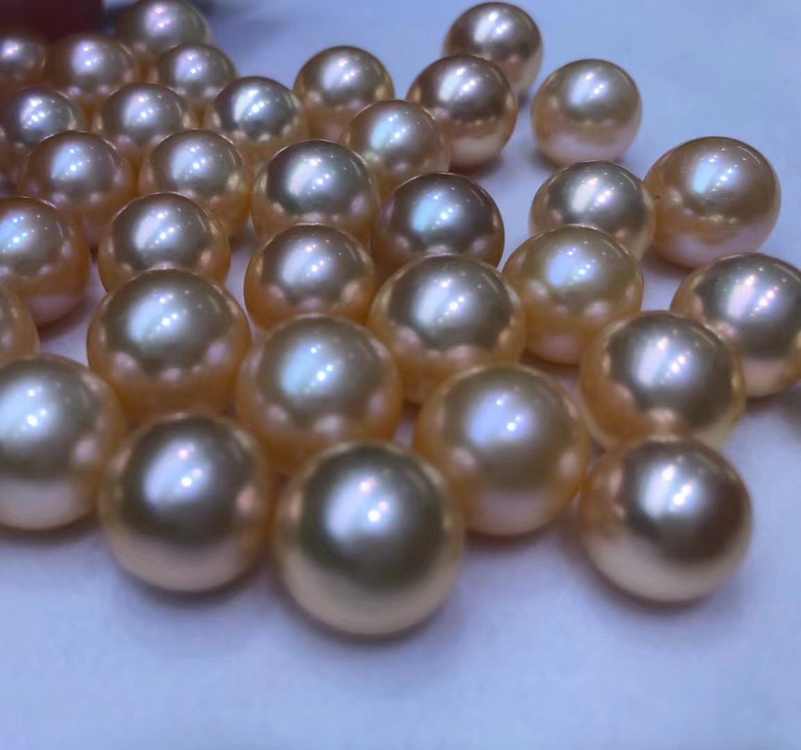 金粉单珠 一蚌一珠 活体开蚌  不退不换 