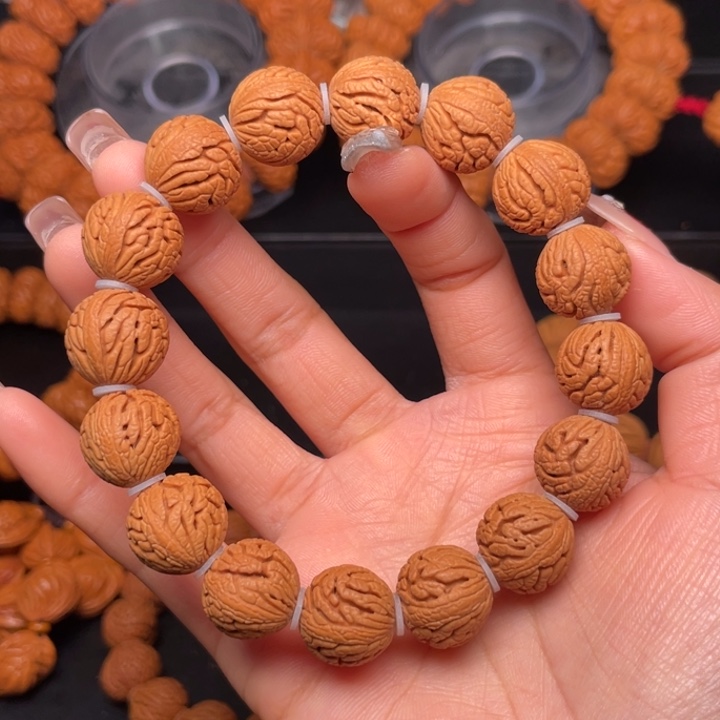 桃核手串16尺寸绣球（32号链接）