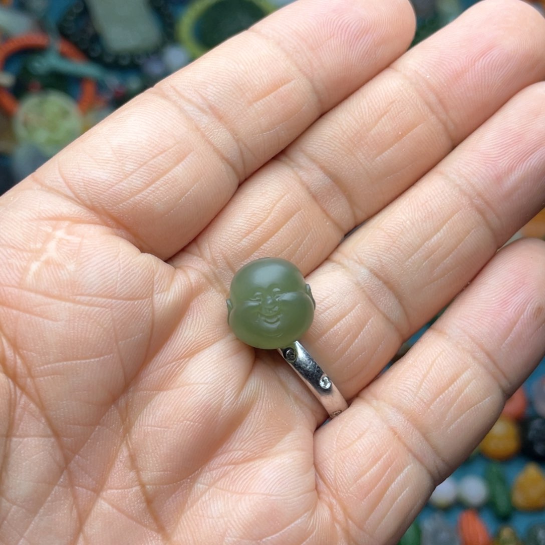 和田玉颈饰未镶嵌14*13.5mm