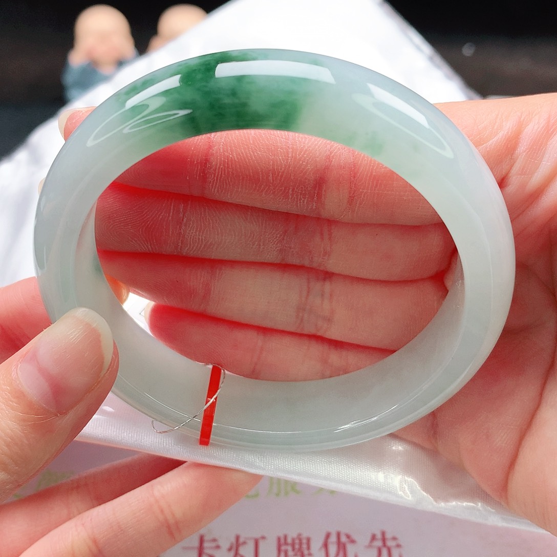 未镶嵌手镯翡翠58圈