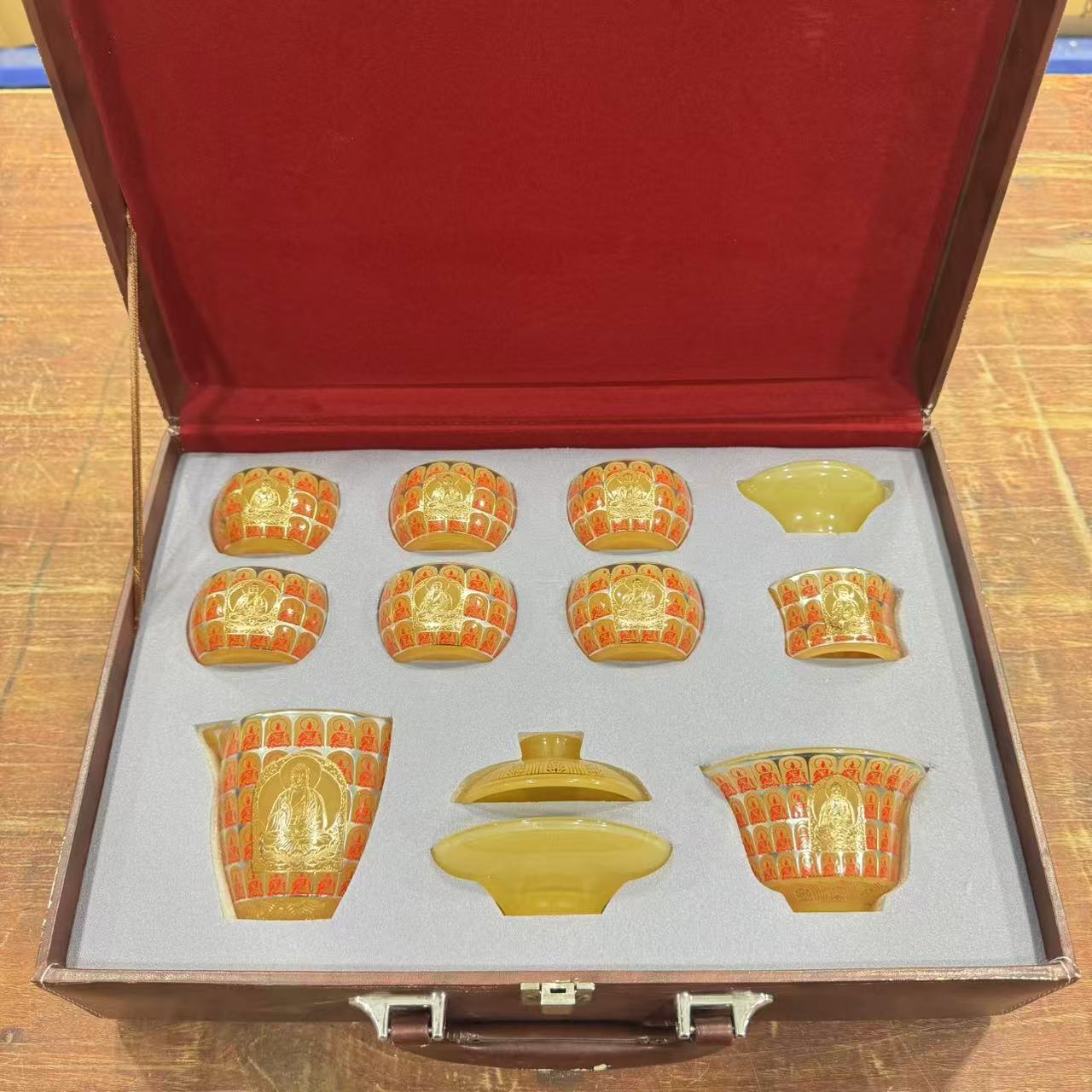 【闪购商品】万里茶器专属链接高端冰种琉璃茶具套装中式精美器具55
