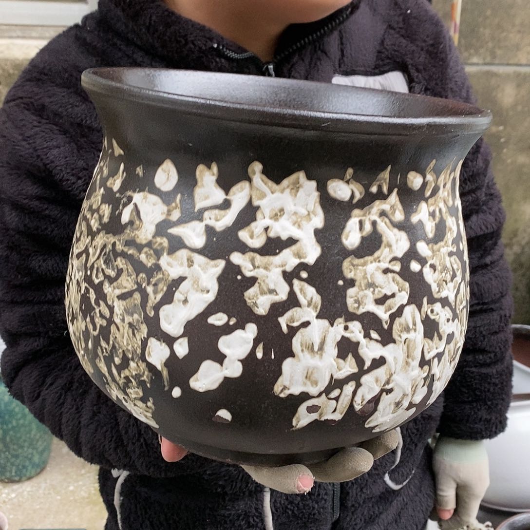 紫砂花盆正品口25高22