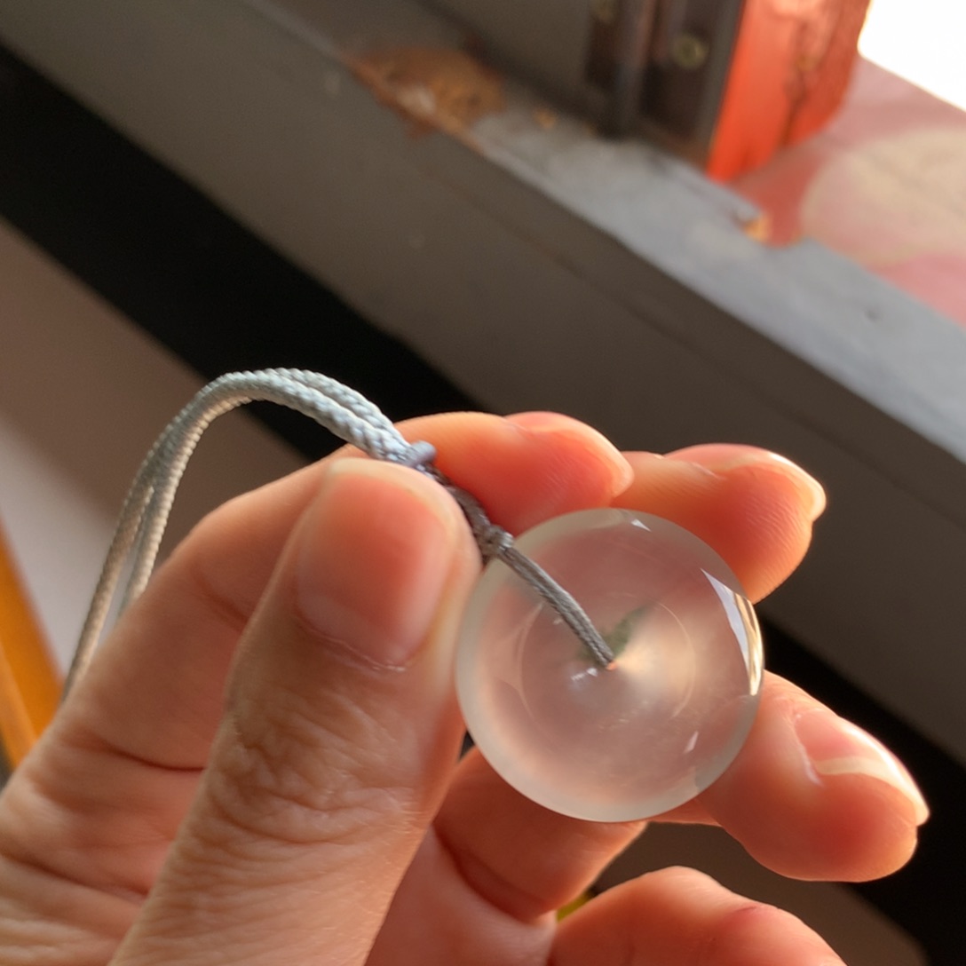 翡翠颈饰未镶嵌天然缅甸翡翠吊坠23.7-5.8