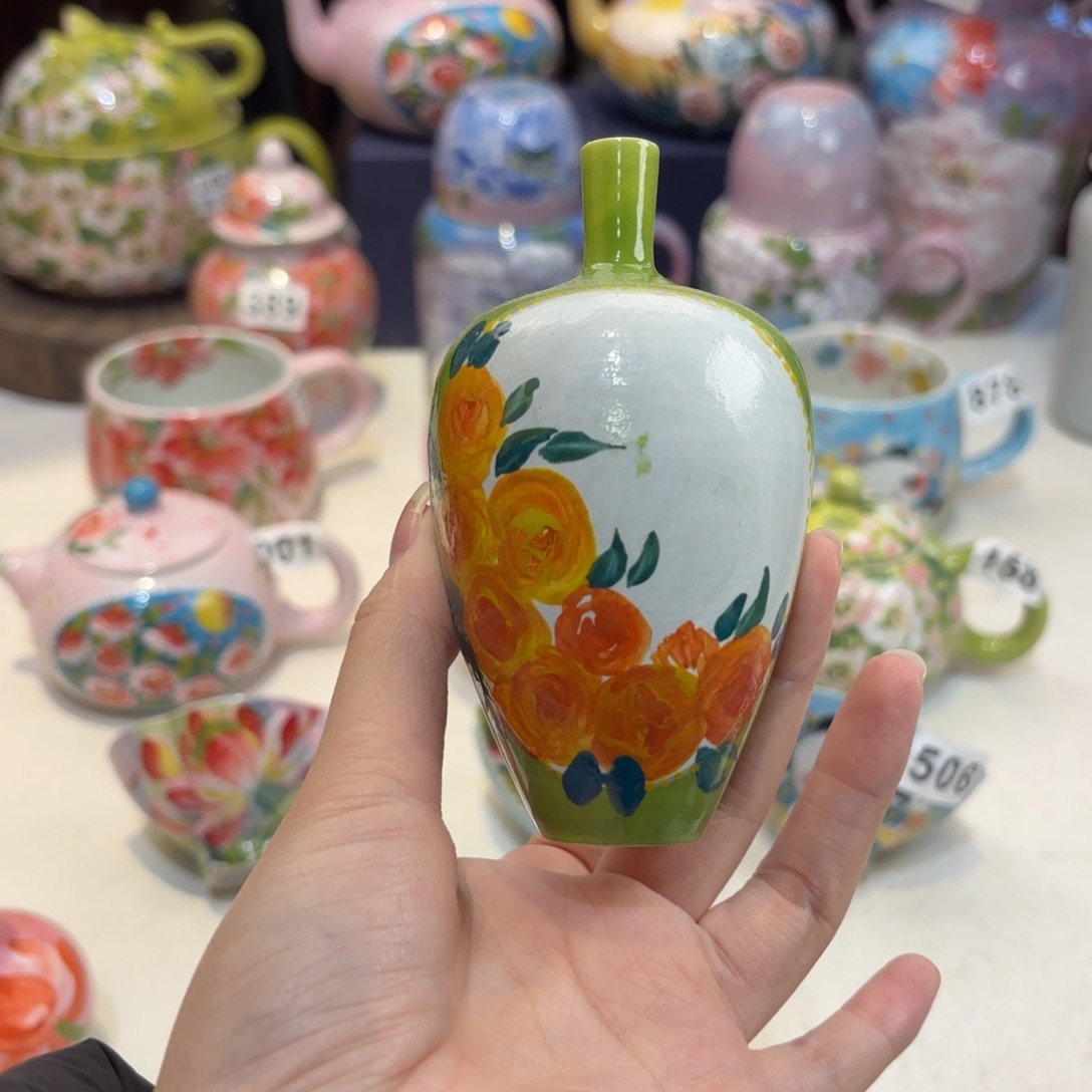 景德镇手绘高温釉下彩陶瓷茶具