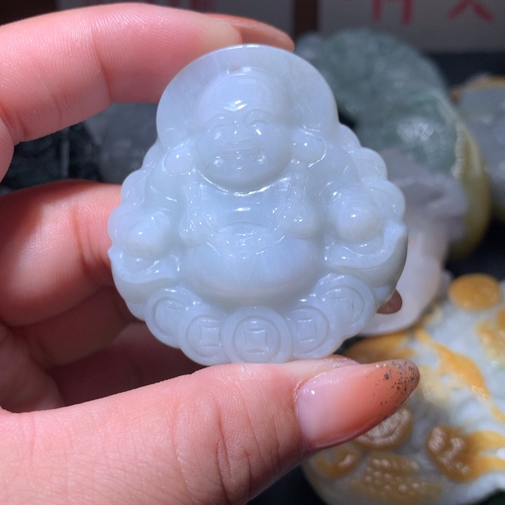 翡翠未镶嵌颈饰保真天然A货翡翠