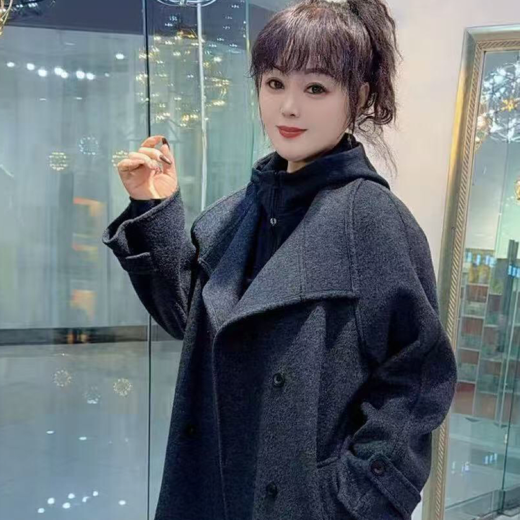 婆婆严选 西装领茧型宽松廓型高端羊毛大衣