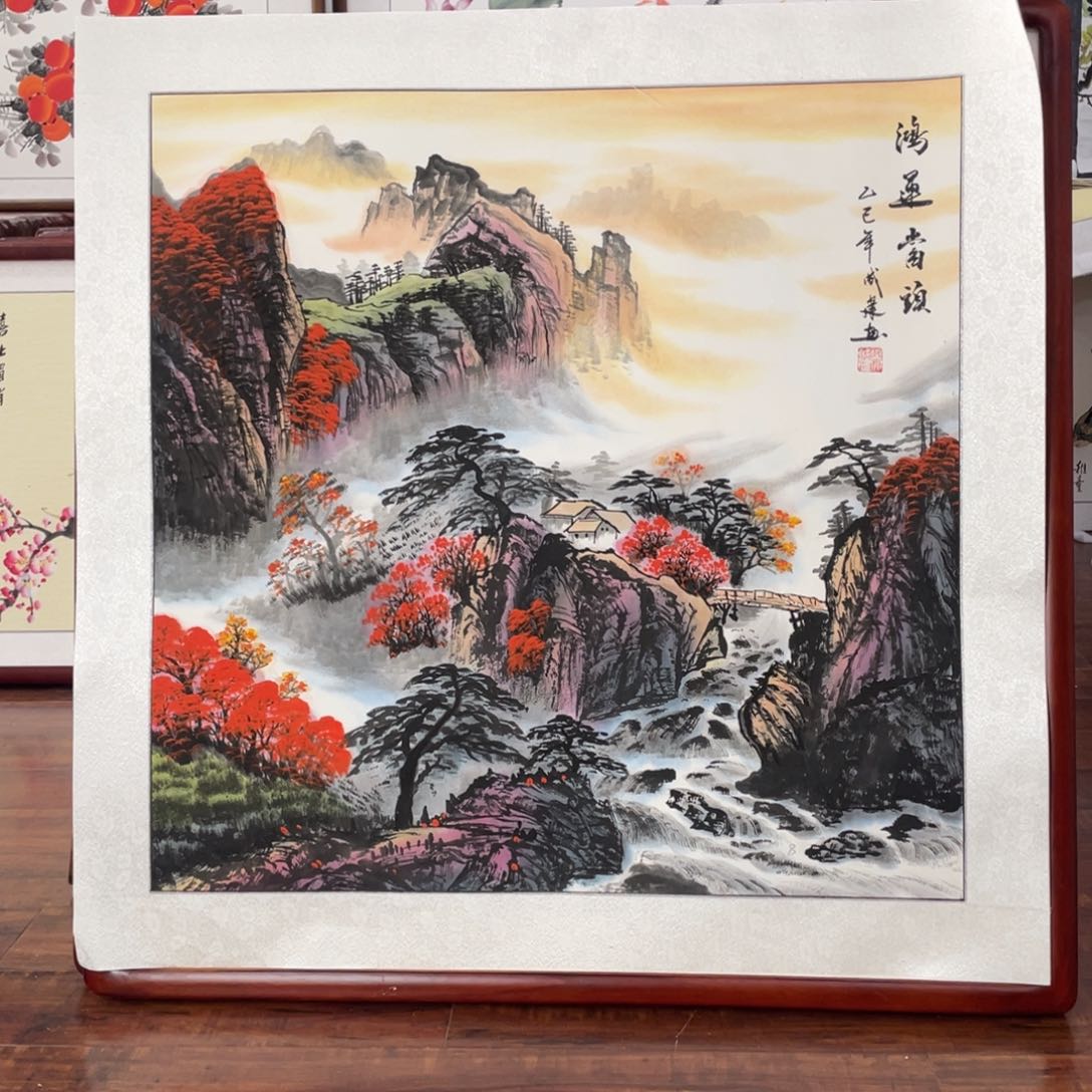 国画带框尺寸83*83厘米