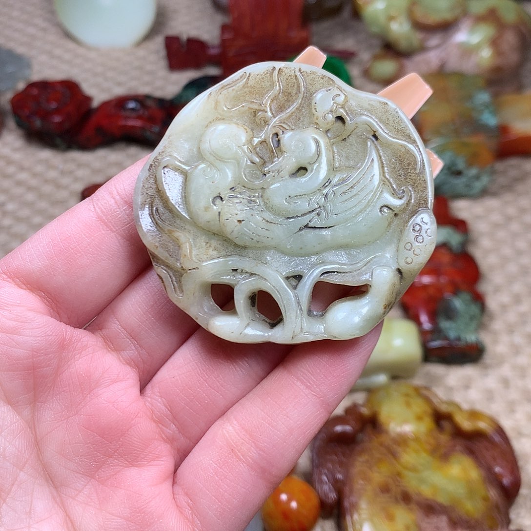 白玉菩提吊坠挂件