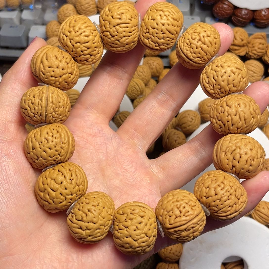 桃木生****息桃核手串23+磨盘