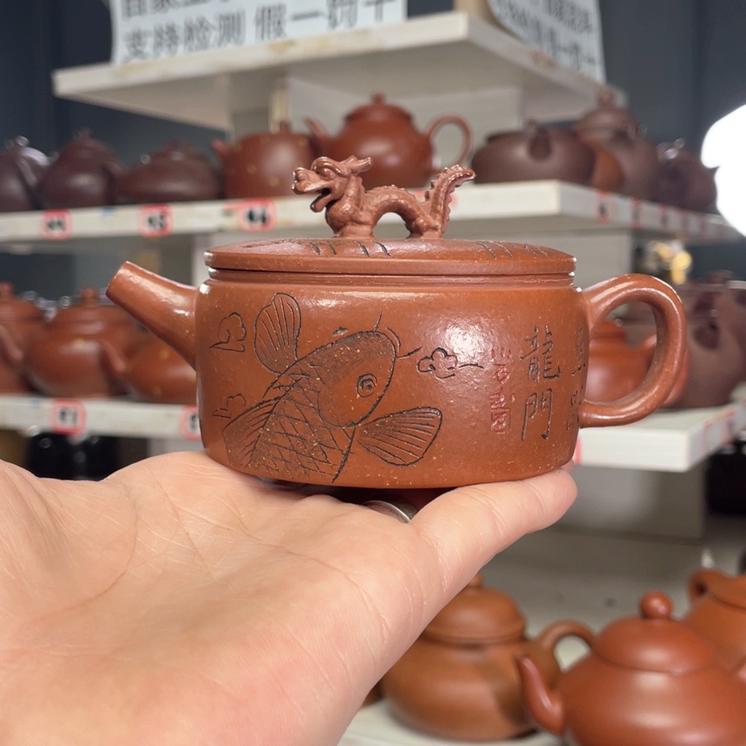 紫砂茶壶降坡半手工180毫升