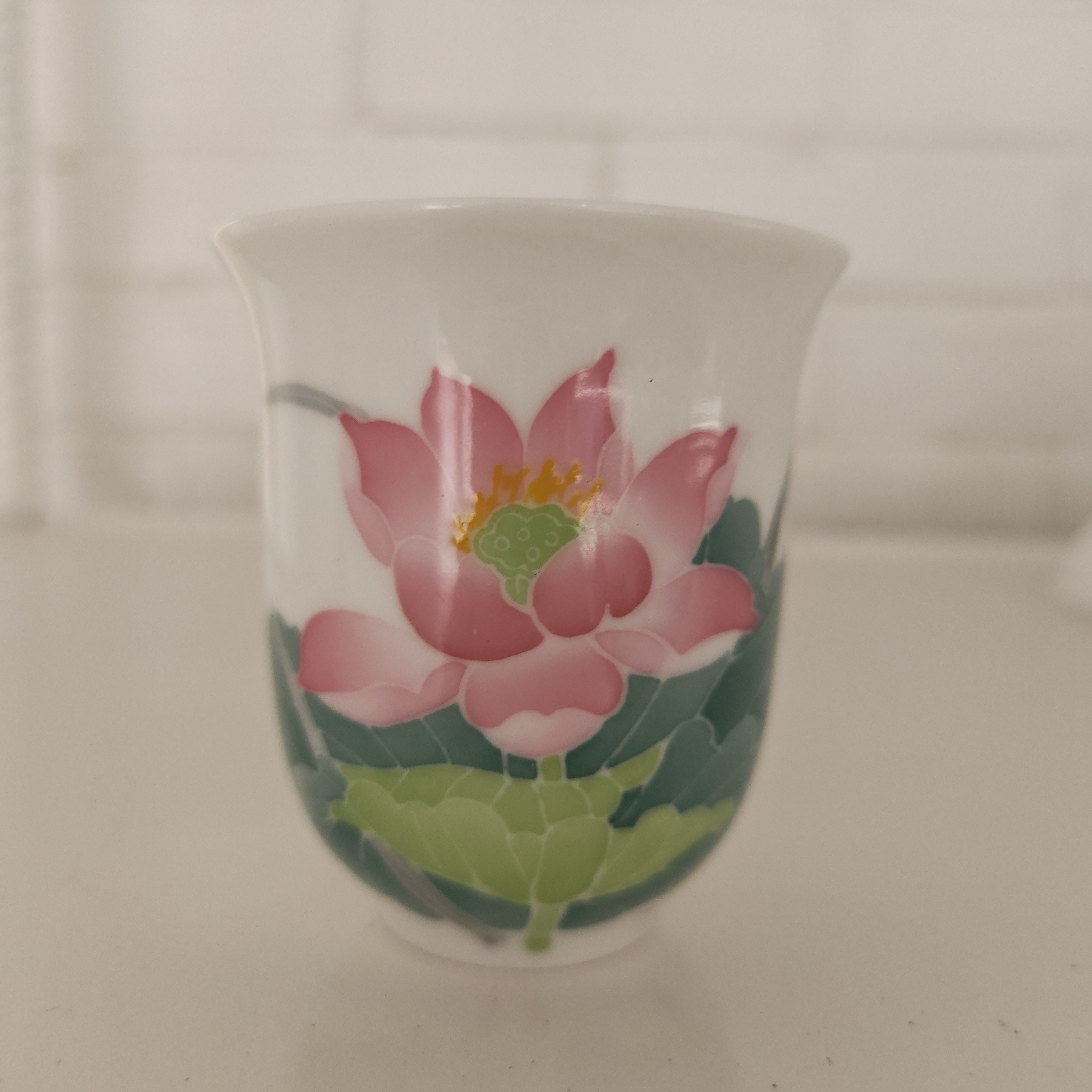  【景德镇】高温陶瓷，H醴陵荷花手握杯