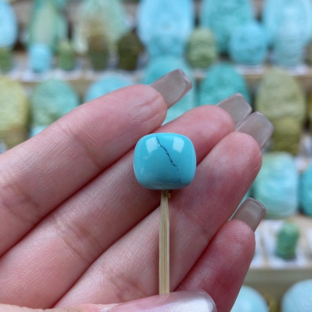 绿松石未镶嵌珠宝奇石13mm