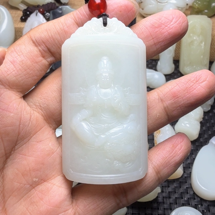 和田玉未镶嵌挂件G***u