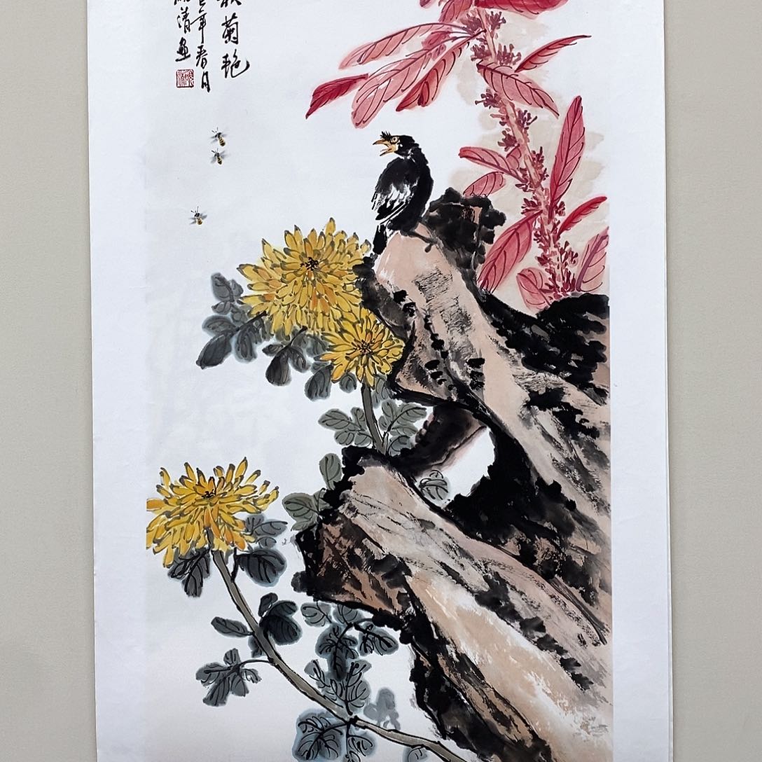 国画砚清三尺精品佳作