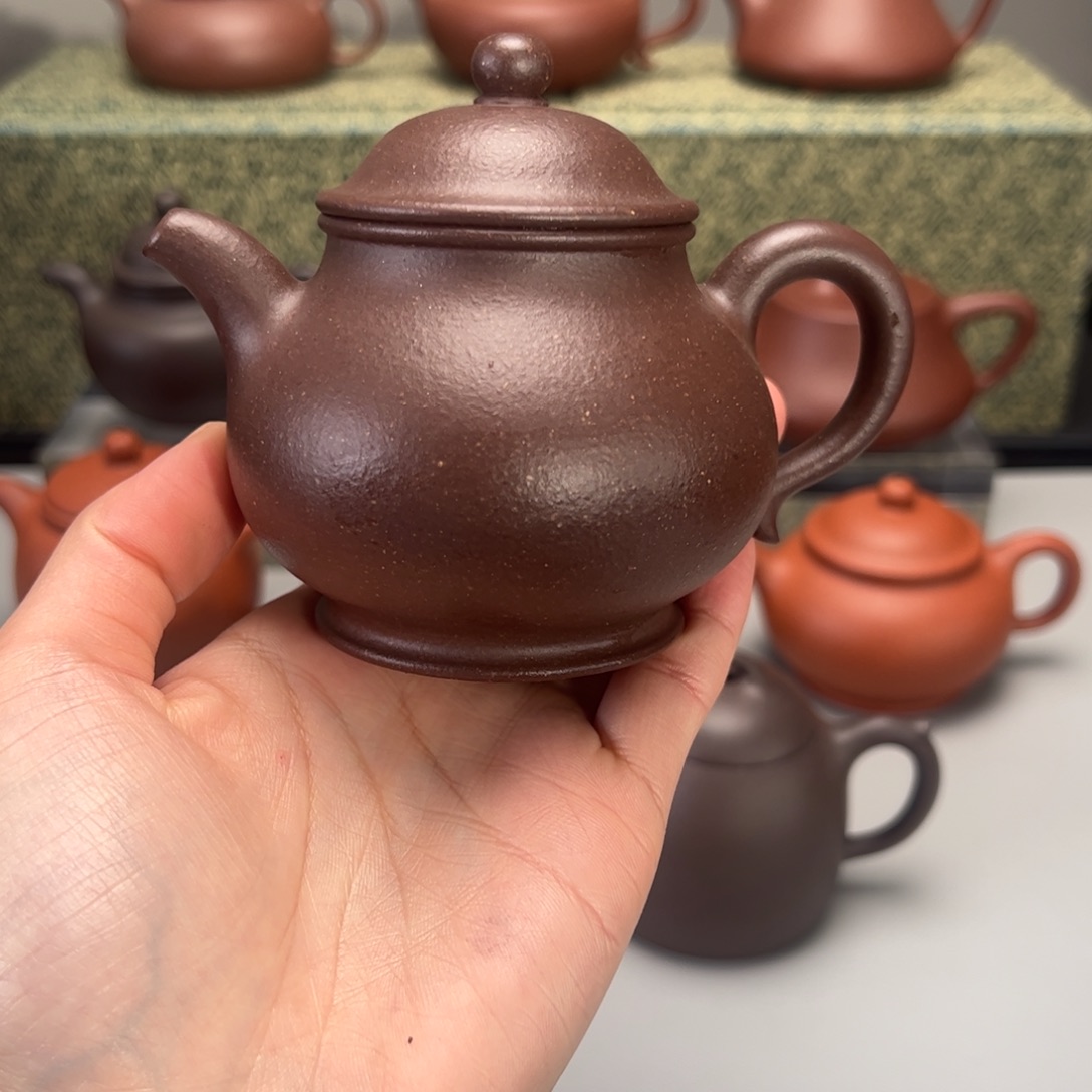 紫砂茶壶千禧紫泥潘壶190c c