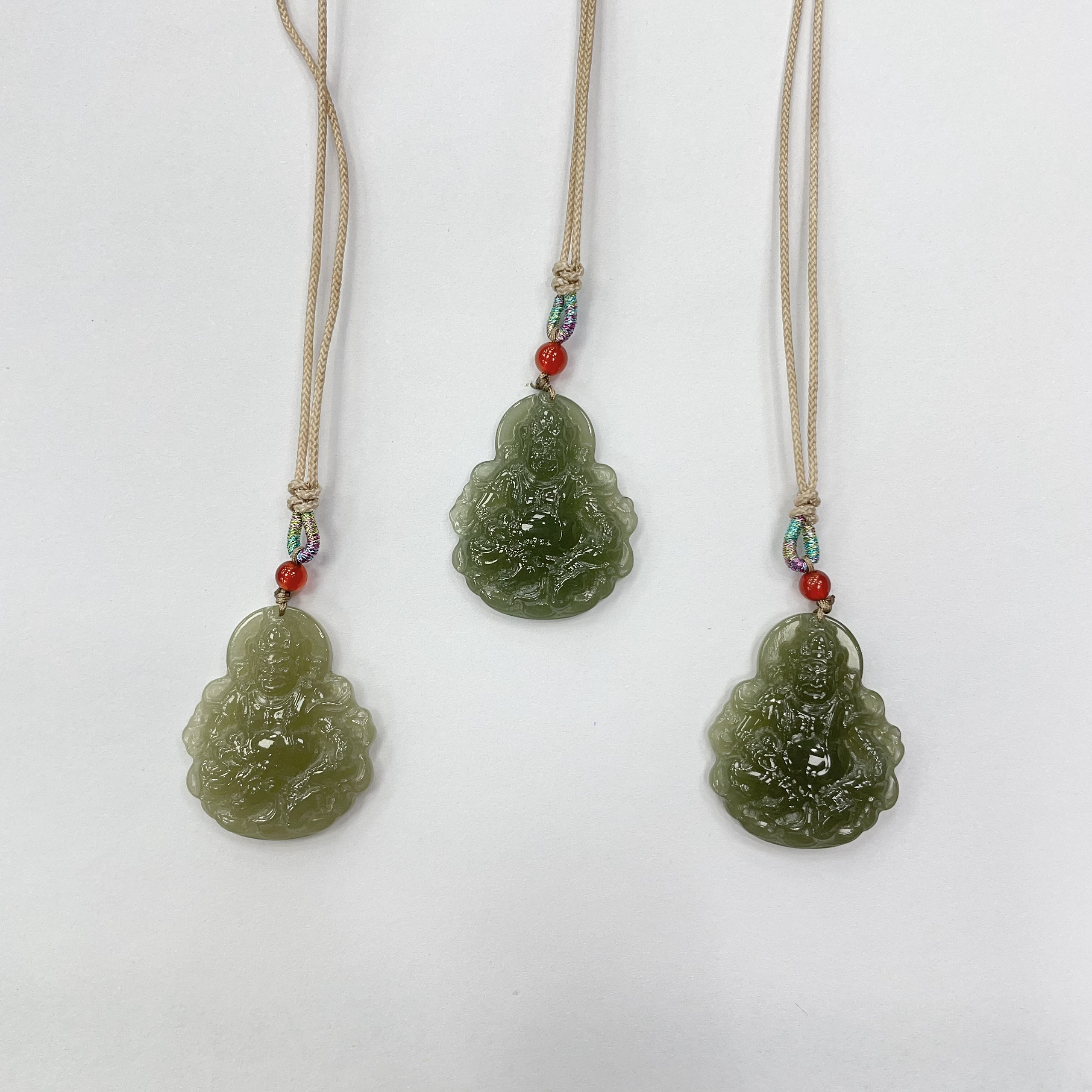 天然和田玉黄财神吊坠多样性发其一ww01颜色随机