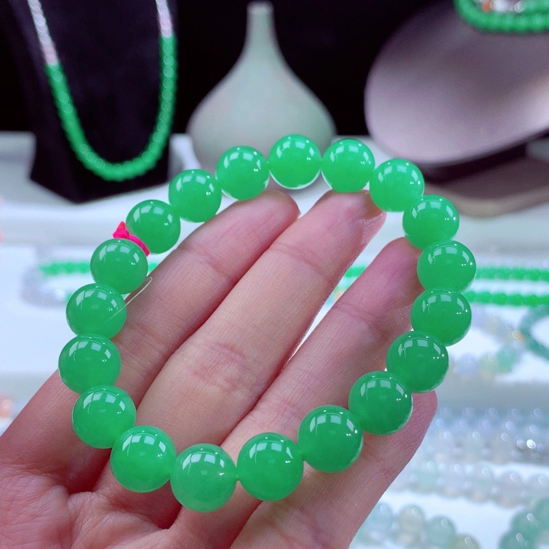 翡翠手链未镶嵌@**劳卡10mm