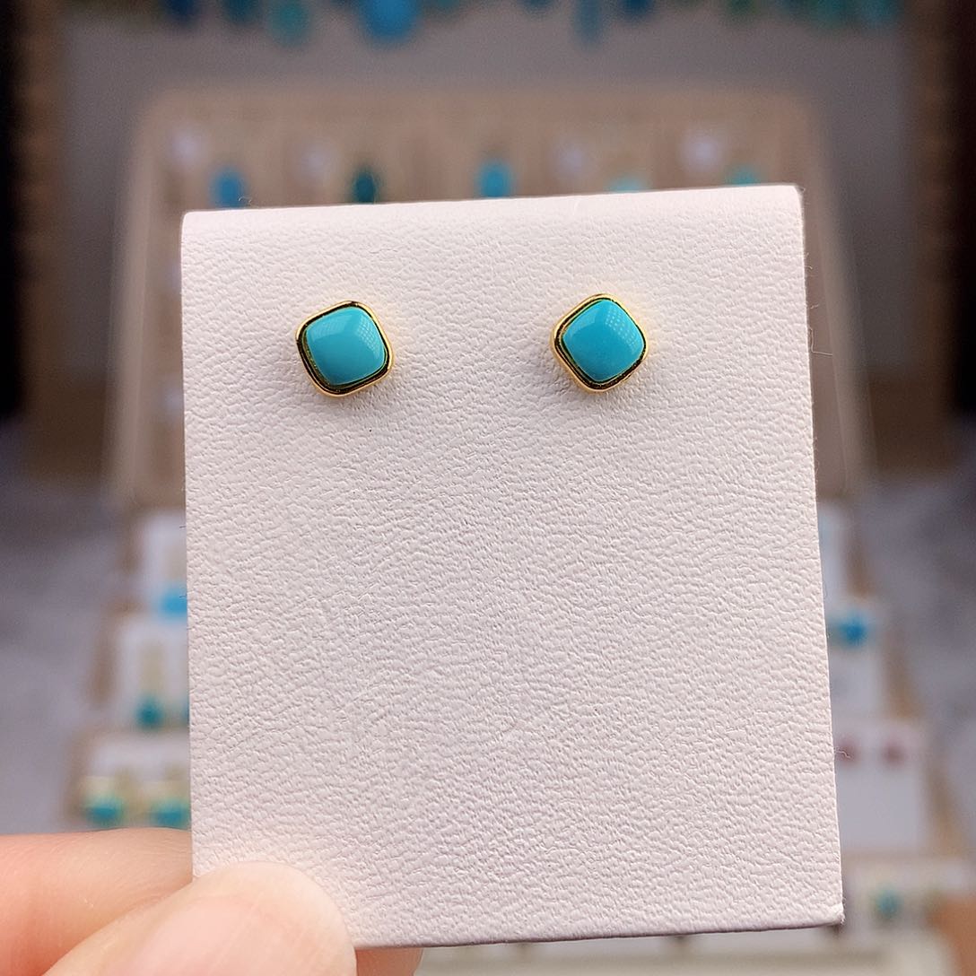 绿松石珠宝奇石银S925镶嵌