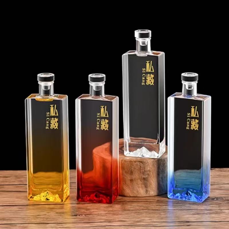 玻璃酒瓶空瓶包装一斤装密封透明白酒瓶高档家用泡酒容器空瓶子