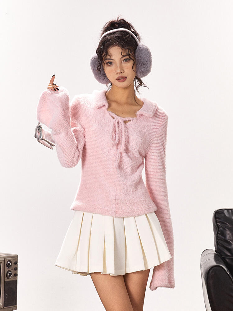 0630/辣妹bm毛绒绒加厚上衣