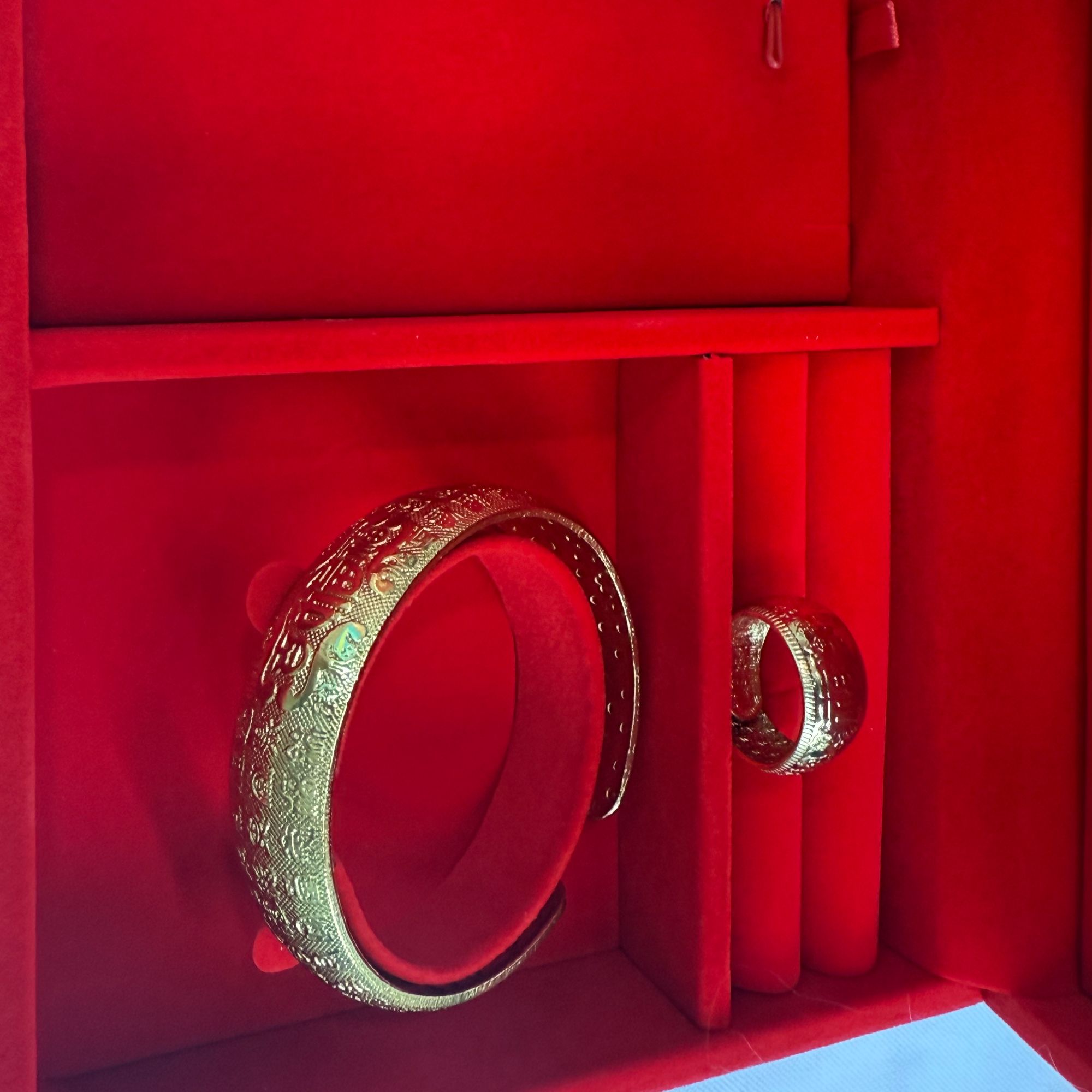 合金手镯 【黄总甄选】国潮之选K黄色满天星开口手镯套装【SJT09】