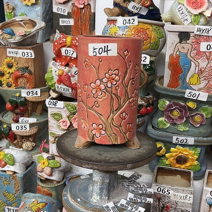 粗陶材质多肉花盆