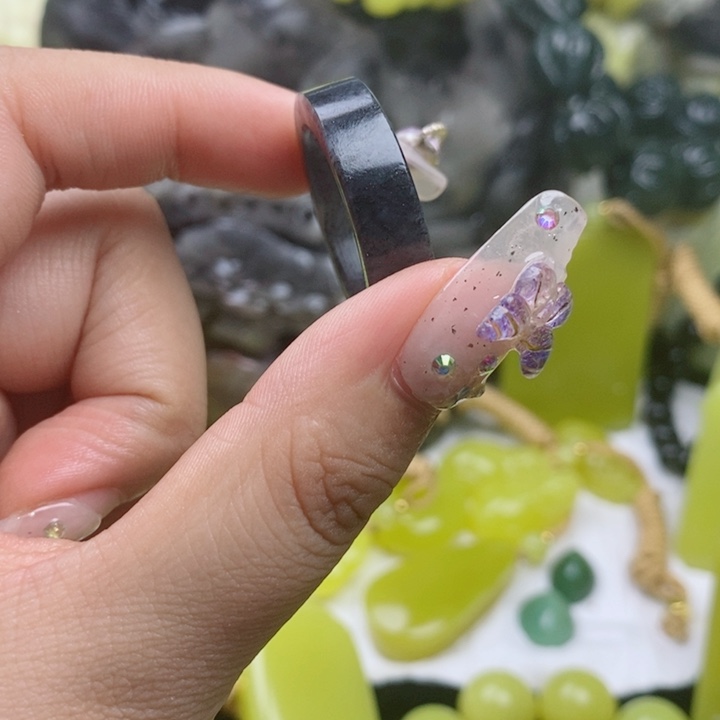 王***喵石材新疆青花戒指