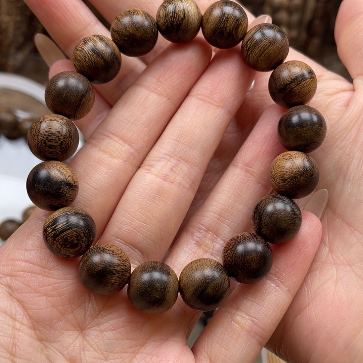 【闪购商品】沉香手串@**菲达拉干留疤虎斑纹