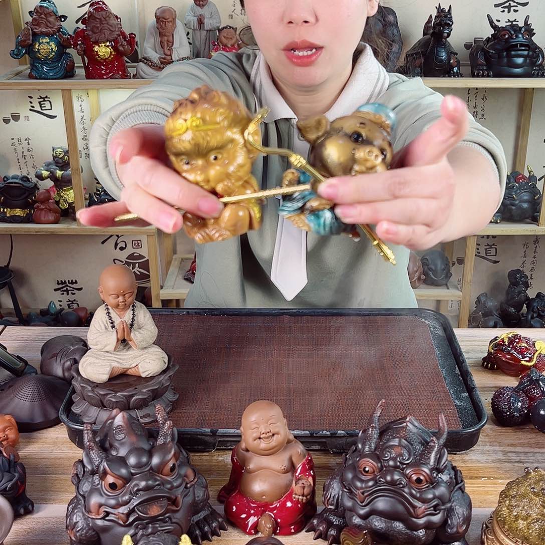 紫砂茶宠紫陶树脂茶宠摆件