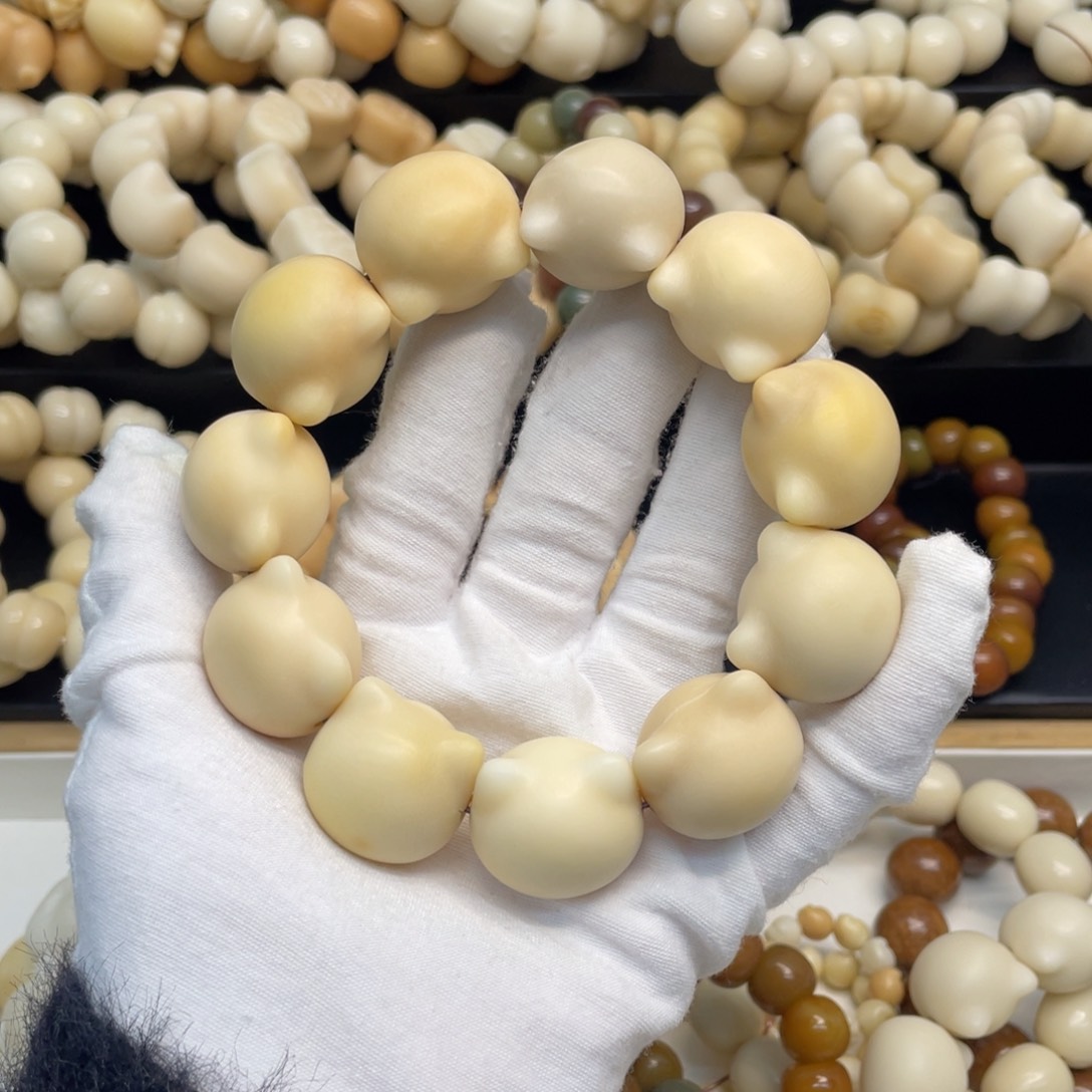 菩提根/象牙果吊坠24+干磨瑕疵牙果猫头753