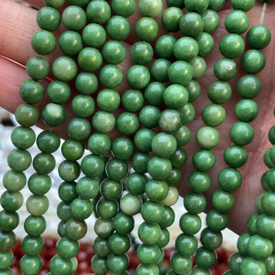 玛瑙/玉髓未镶嵌珠宝半成品天然石2条卡6翠绿