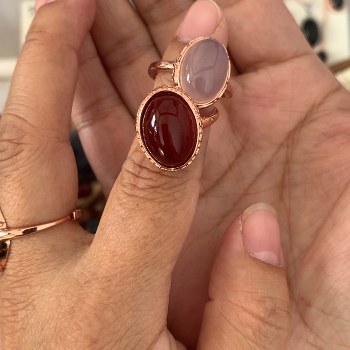 玛瑙/玉髓合金戒指