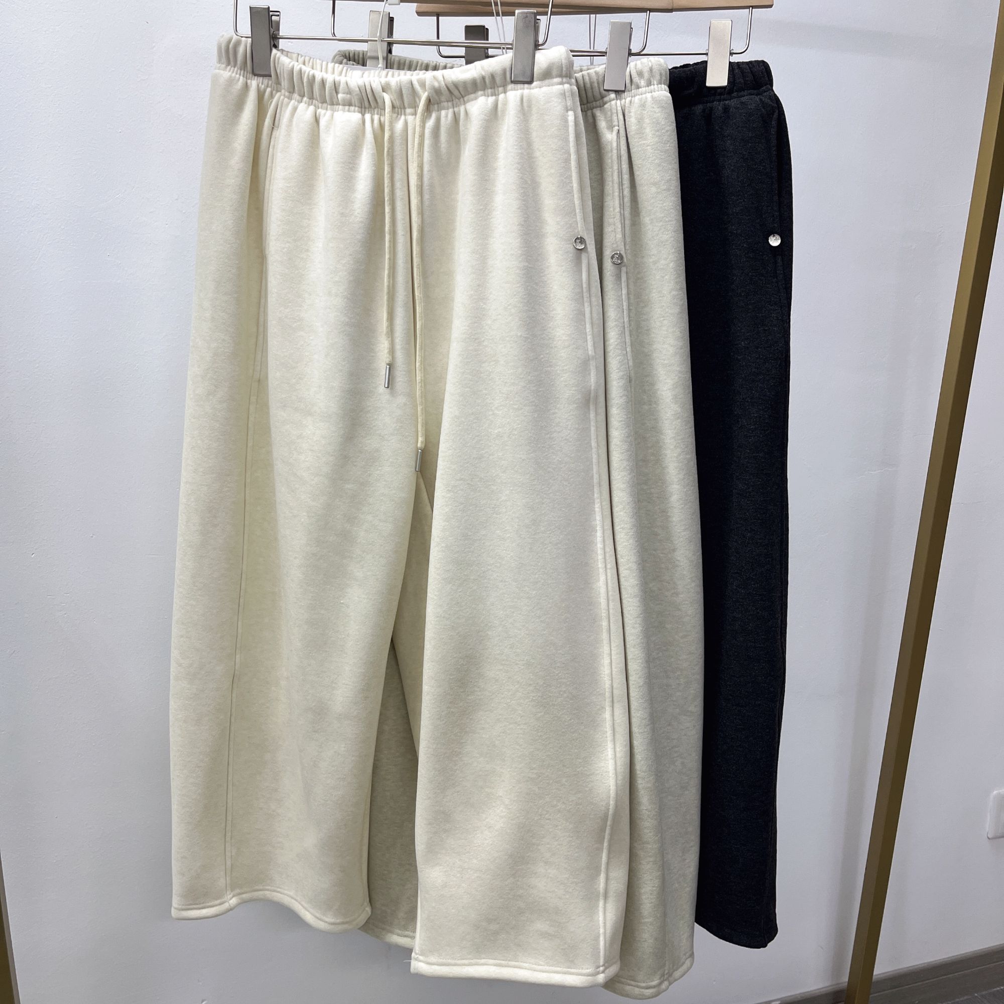 8839女装休闲裤直筒时尚百搭宽松加绒加厚阔腿裤