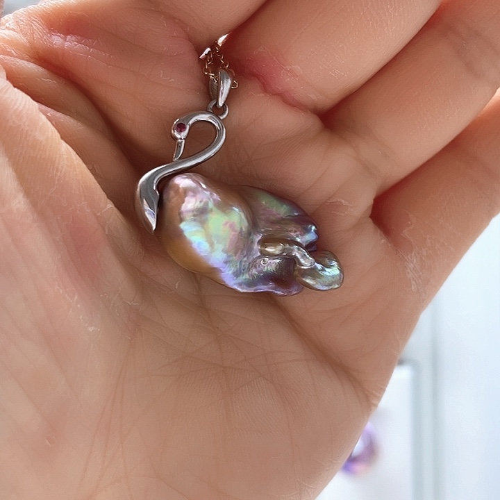 淡水珍珠颈饰银S925镶嵌