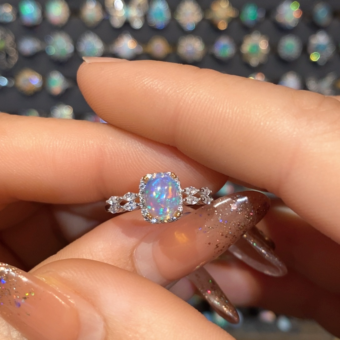 欧泊欧泊戒指银S925镶嵌