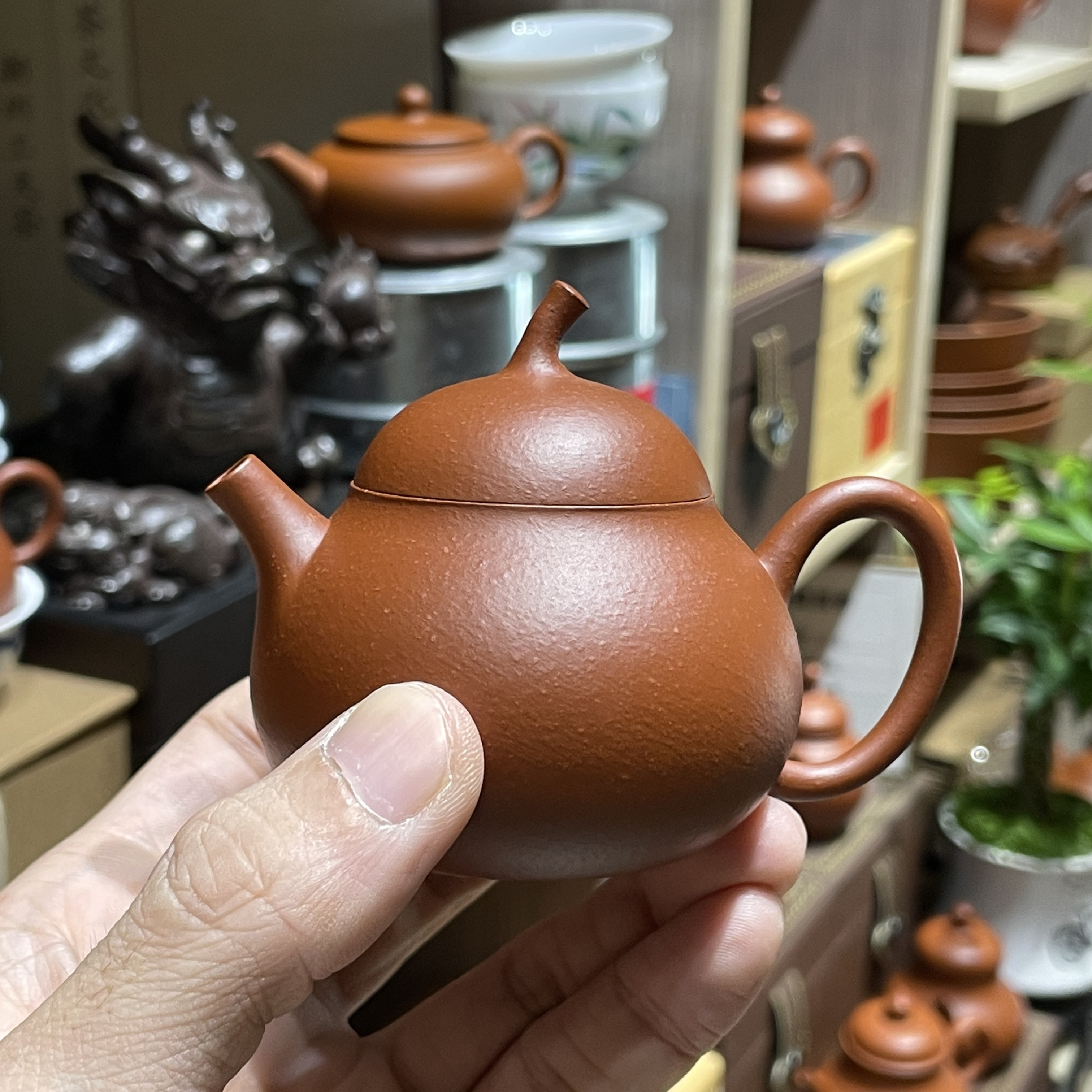 郭丰仪鱼籽朱泥，茄瓜约90cc
