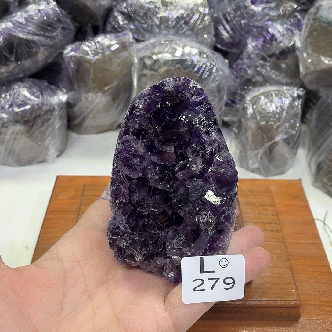 水晶未镶嵌摆件天然紫水晶