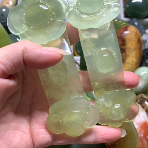 蛇纹石玉未镶嵌手把件