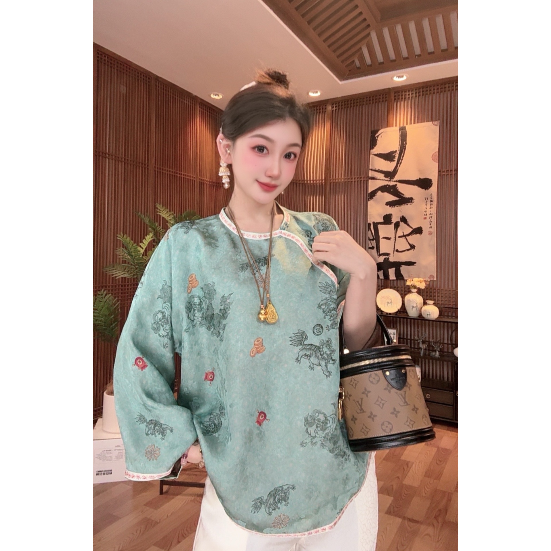 【瑞麟】国风新中式女装气质内搭衬衣 ND25004