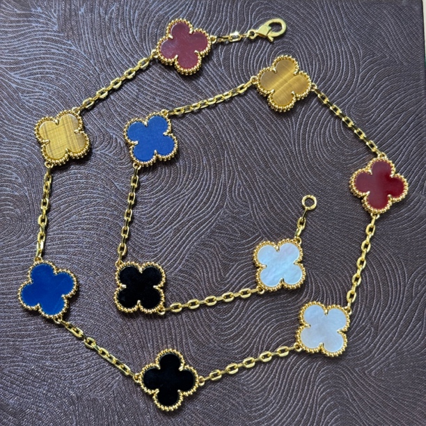 18K金多宝十花项链