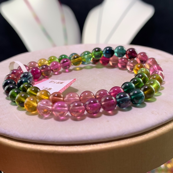 双色碧玺手链未镶嵌