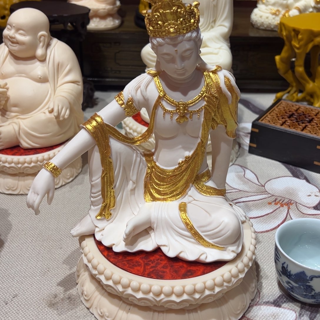 树脂制品大号莲花底座加20公分观自在